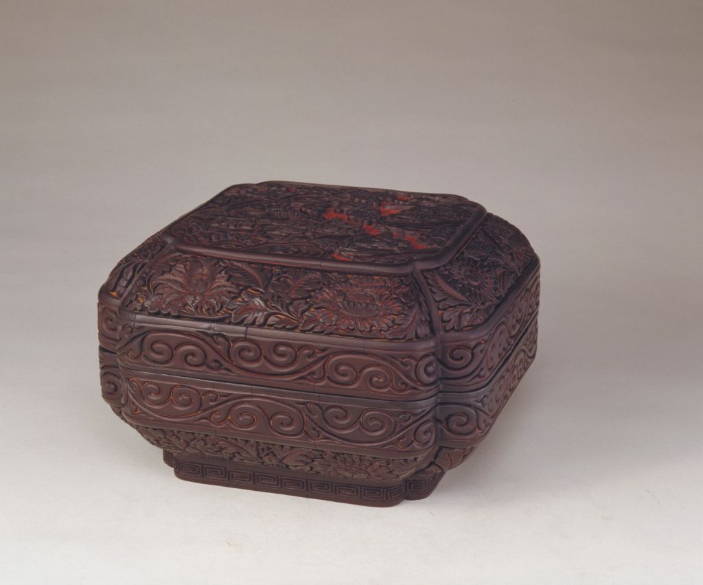 图片[1]-Blackened travel map corner square box-China Archive